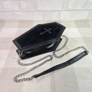 Spirit Halloween Crossbody Coffin Shaped Clutch Bag Purse Goth Grunge Y2K